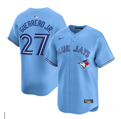 Men 2025 Toronto Blue Jays #27 Guerrero Jr light blue Nike MLB Jersey 001